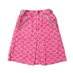 Rare Celine Monogram Logo Print Denim Skirt